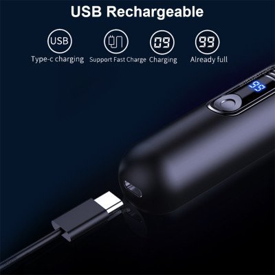 ماكينة تشذيب شعر الأنف الكهربائية للرجال ماكينة تشذيب شعر الأنف والأذن المحمولة USB قابلة للشحن ماكينة قص شعر الأنف الصغيرة - الصورة 5
