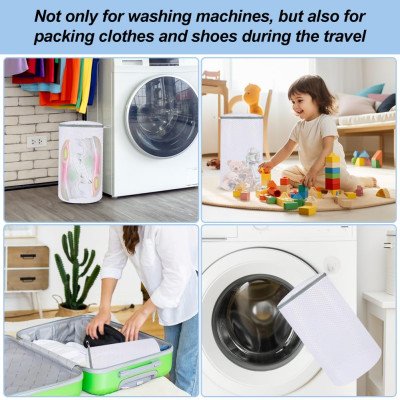 أكياس غسيل الأحذية حذاء رياضة شبكة حقيبة غسيل تنظيف الأحذية كيس الغسيل رمادي سستة 125 نسيج العسل لأحذية رياضية حذاء رياضة - الصورة 2