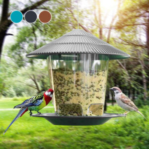 Outdoor Automatic Bird Feeder – Hanging Nut Feeder/Dispenser with Multiple Feeding Ports